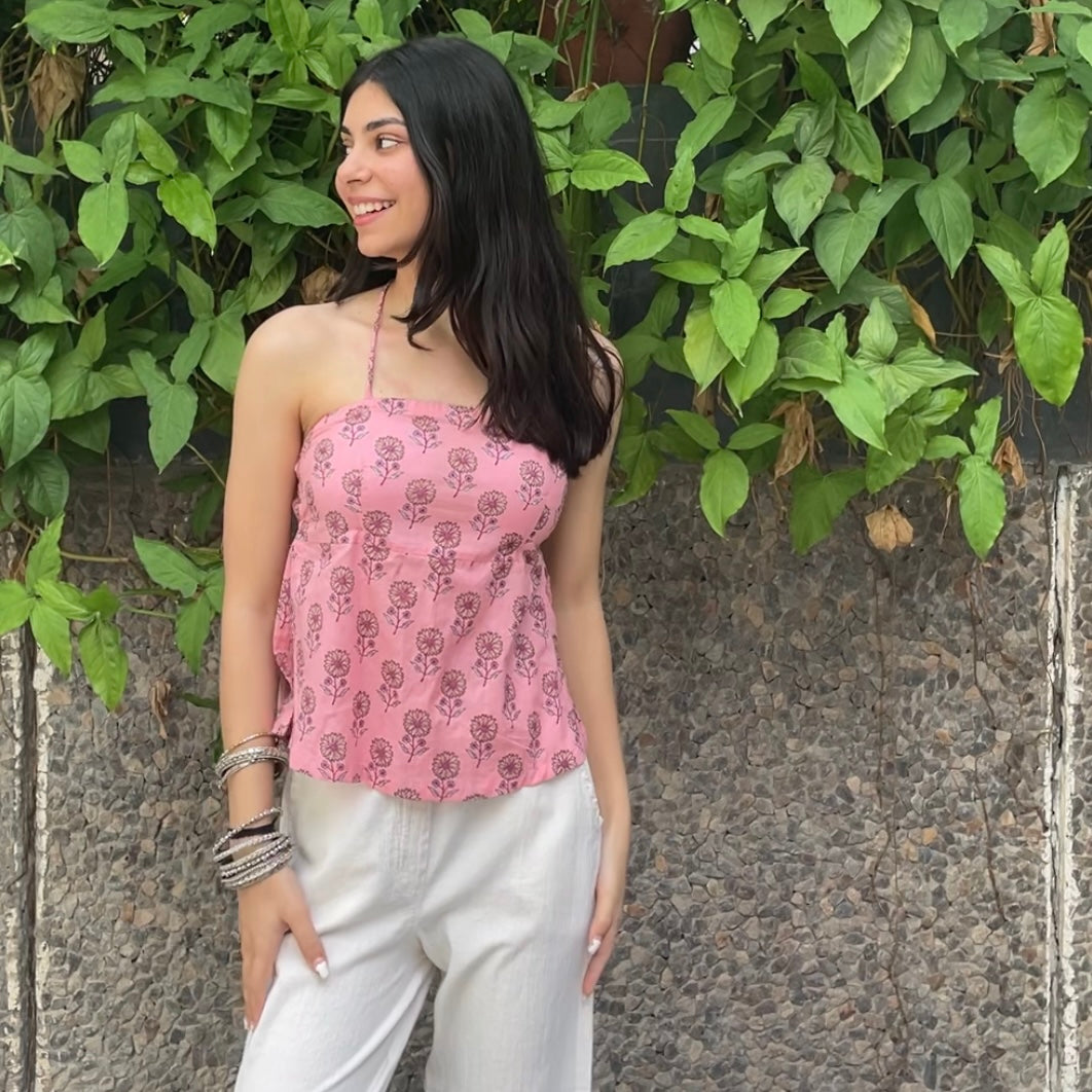 Pink halter (Padded)