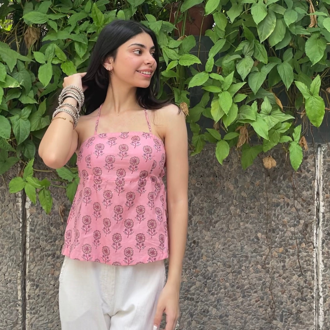 Pink halter (Padded)