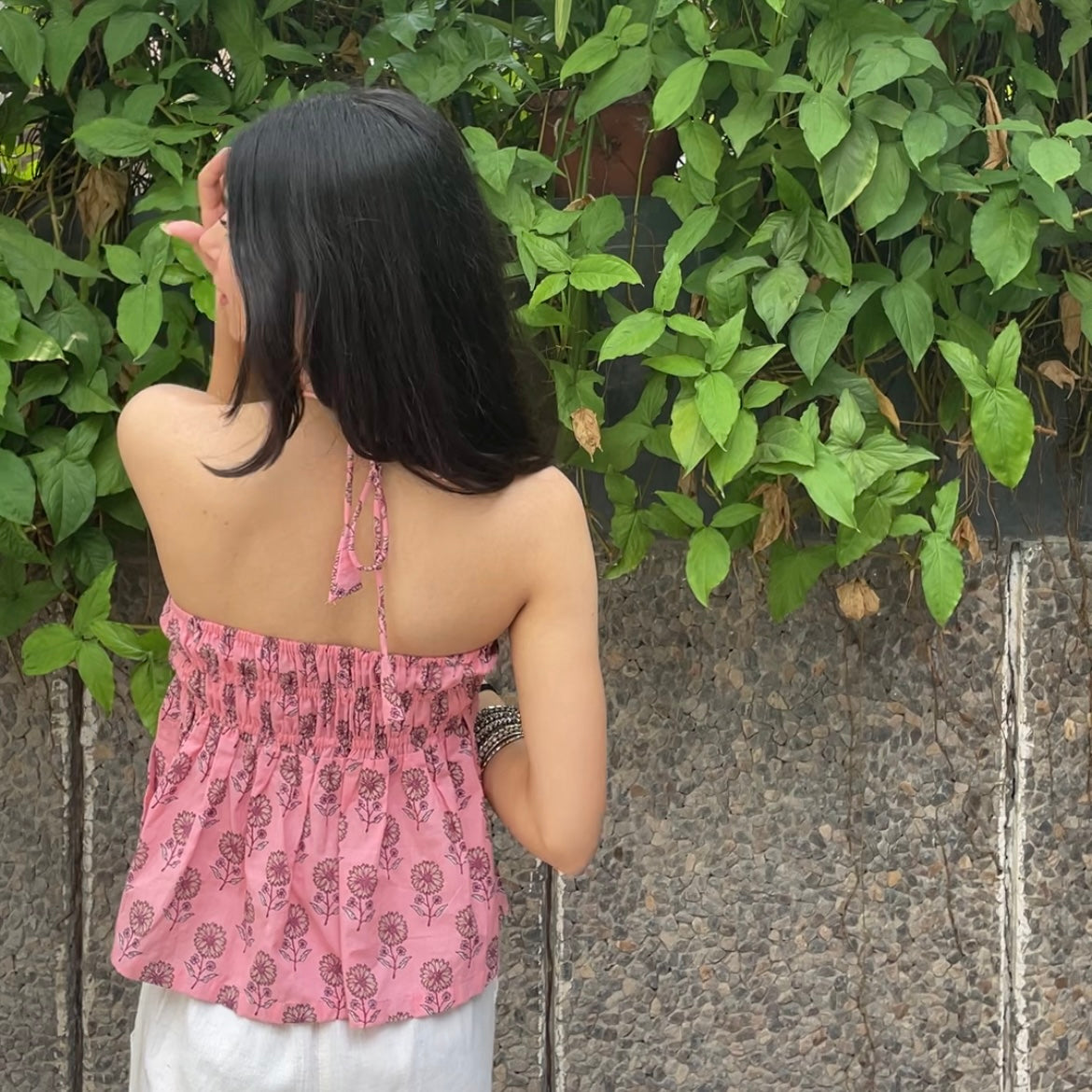 Pink halter (Padded)