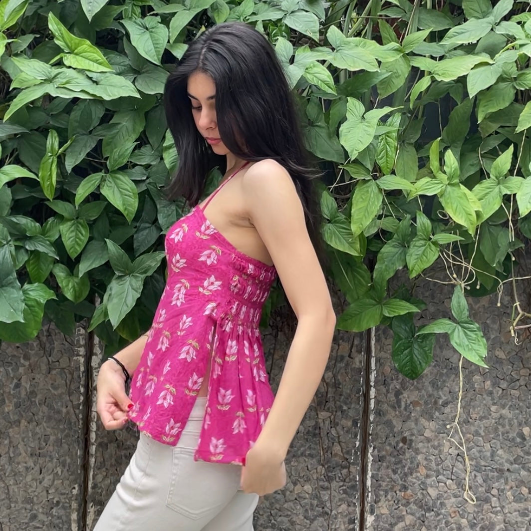 Pink halter (Padded)