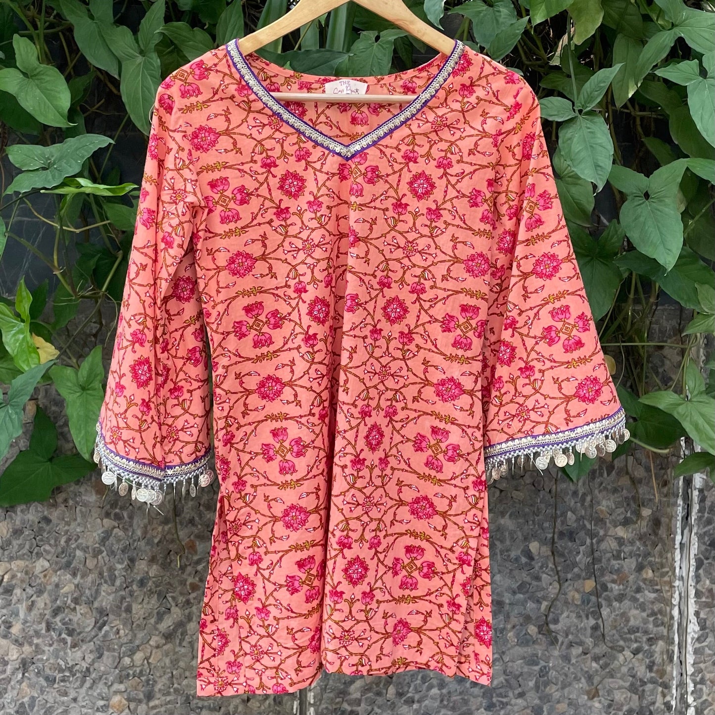 Orange pink kurti