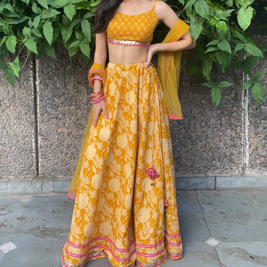 Yellow lehenga set