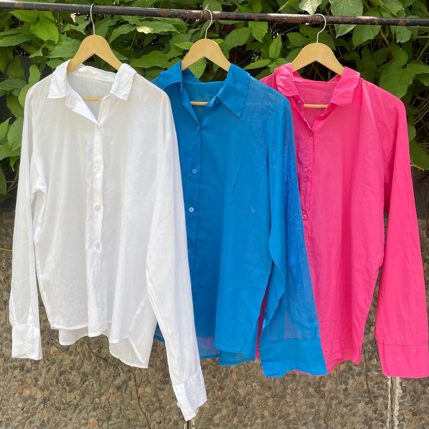 Blue and Pink Shirts