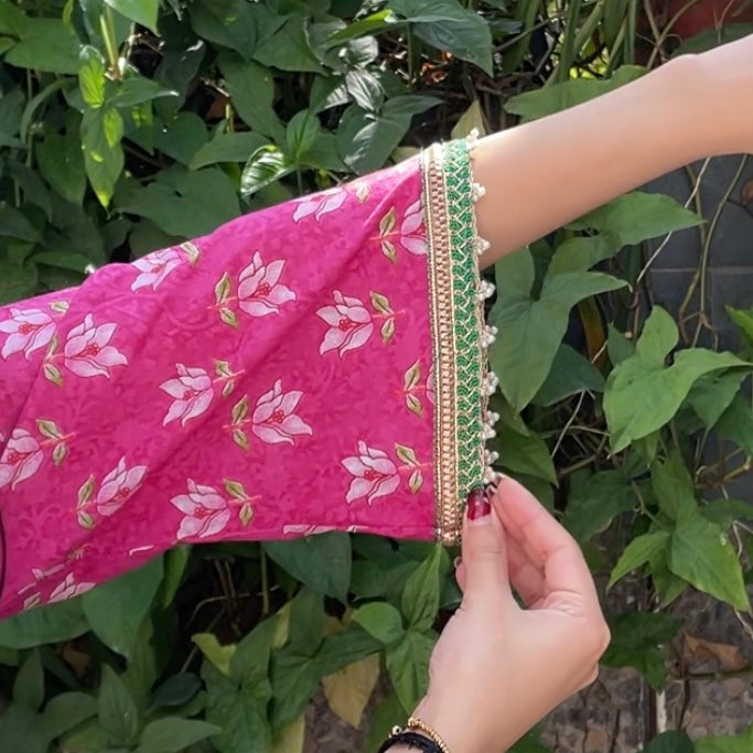 Pink kurti with pockets