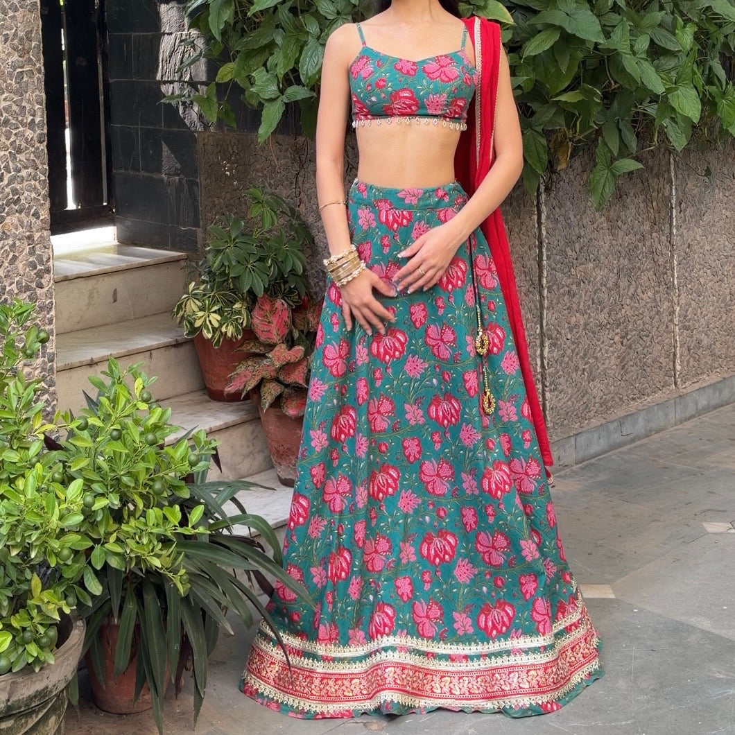 Floral lehenga set