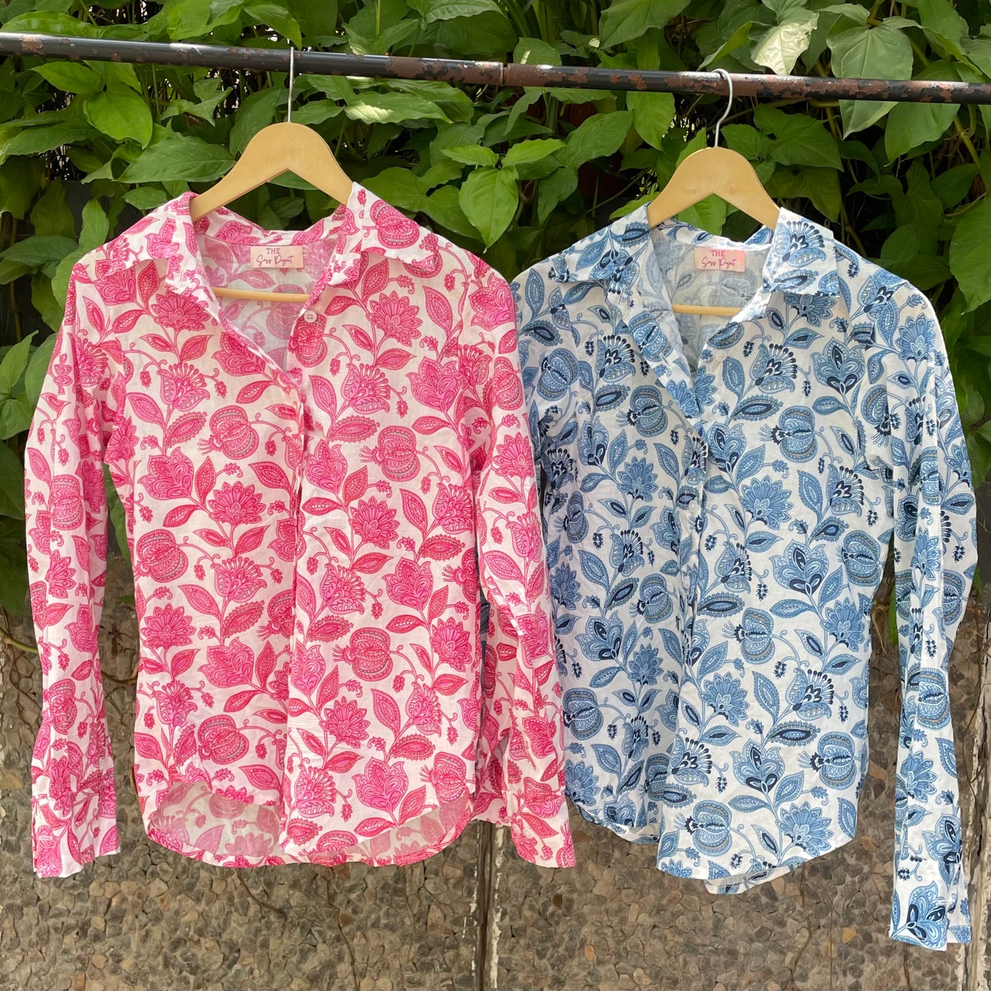 Blue and Pink Shirts