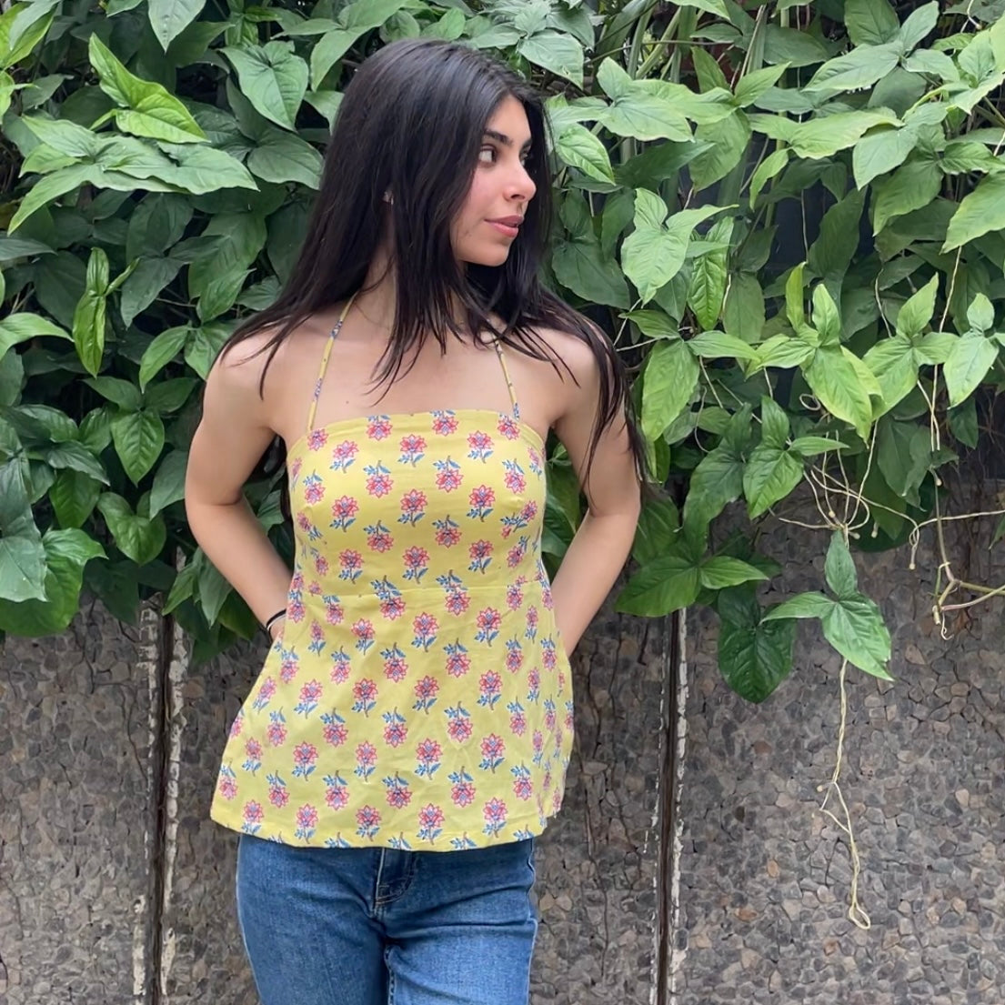 Yellow halter (Padded)