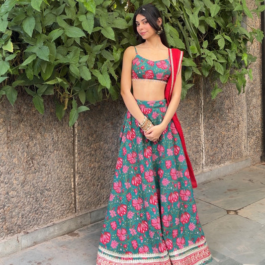 Floral lehenga set