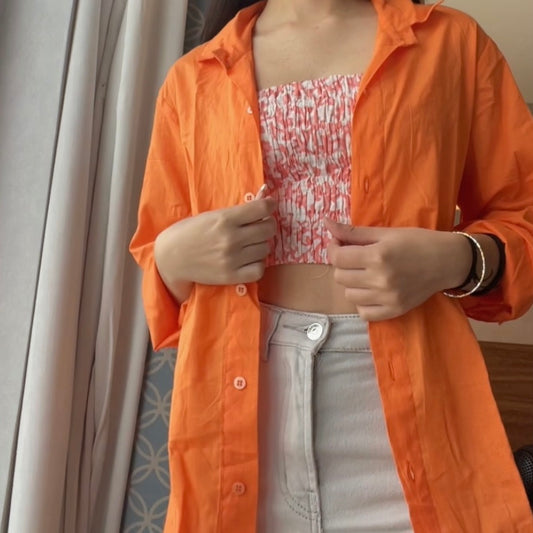 Buy Tube Combo Orange (Top & Shirt Set For Women)