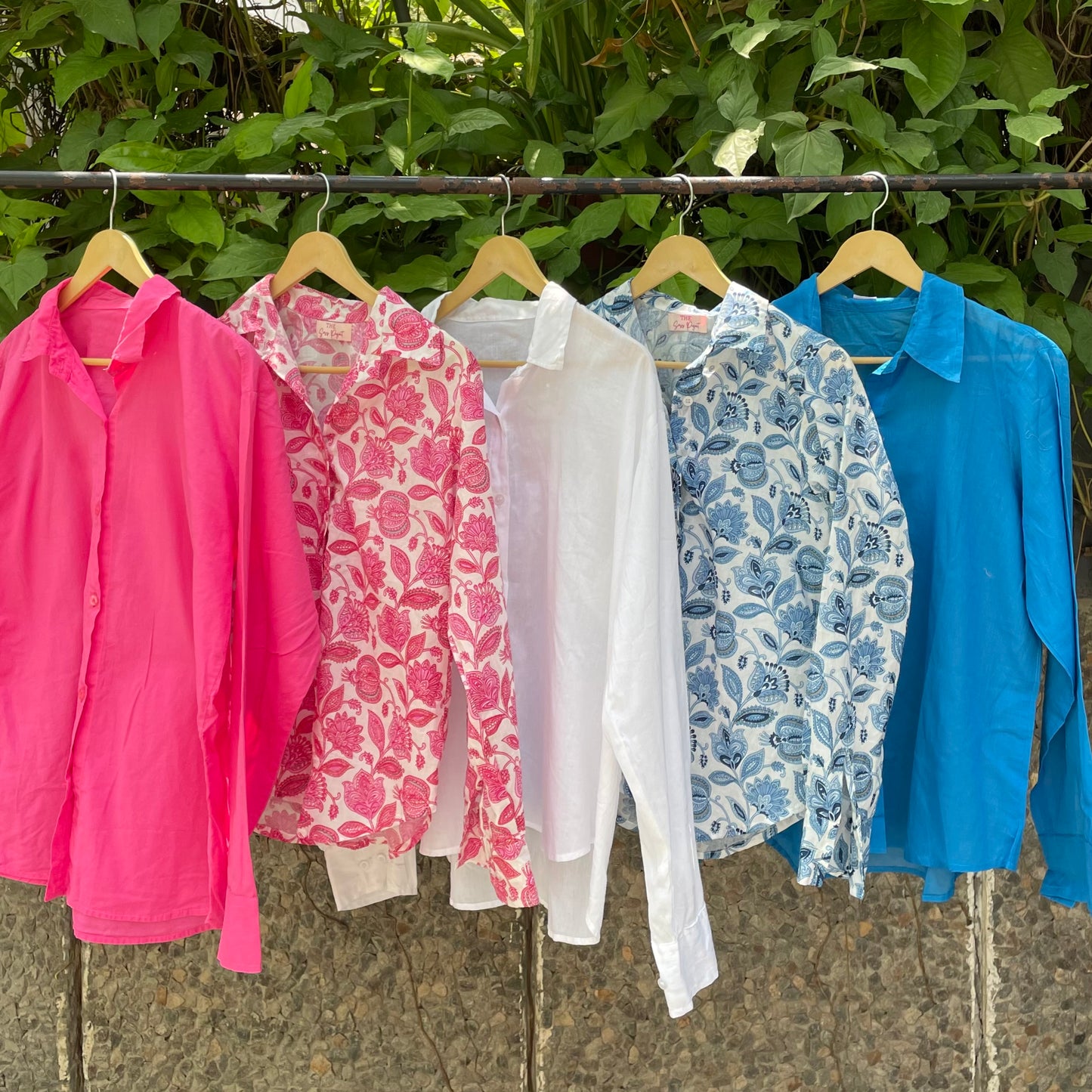 Blue and Pink Shirts