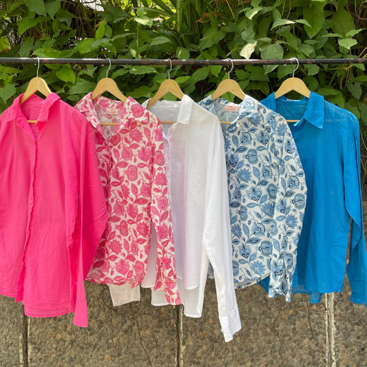 Blue and Pink Shirts