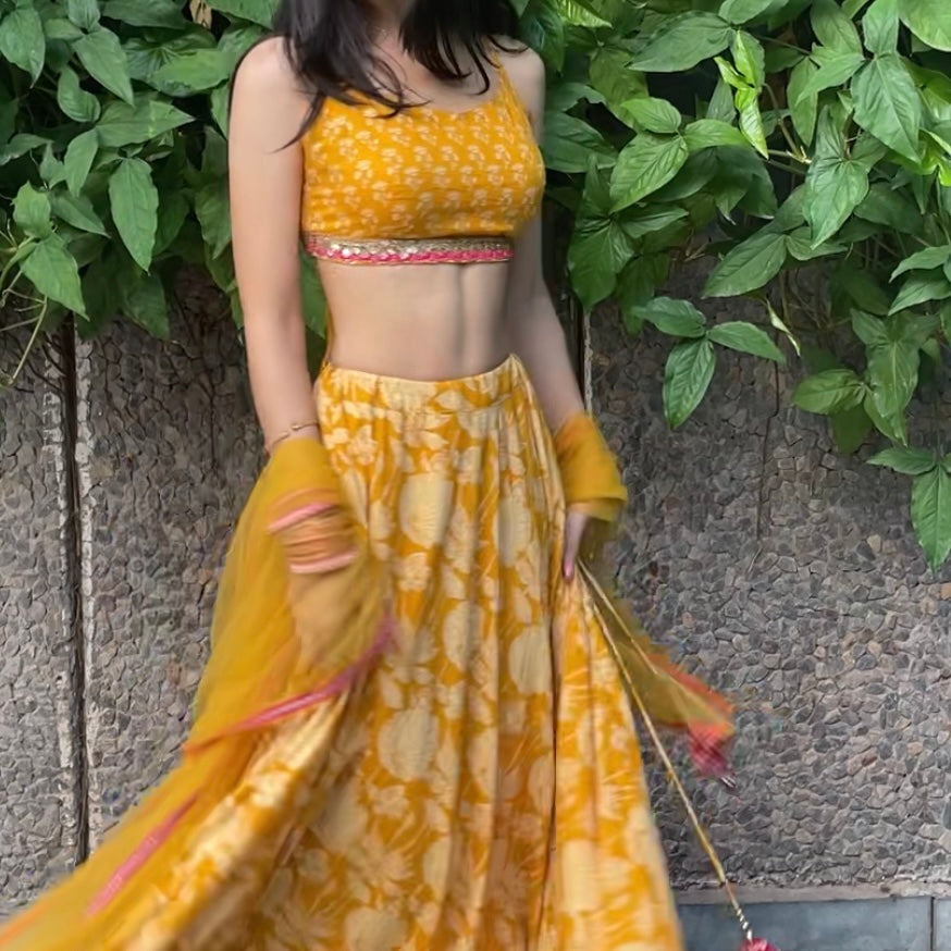 Yellow lehenga set