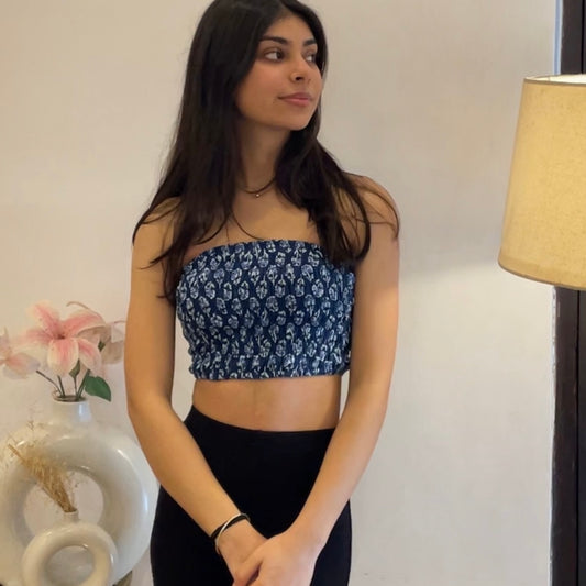 Buy Blue Tube Top For Women Online in India