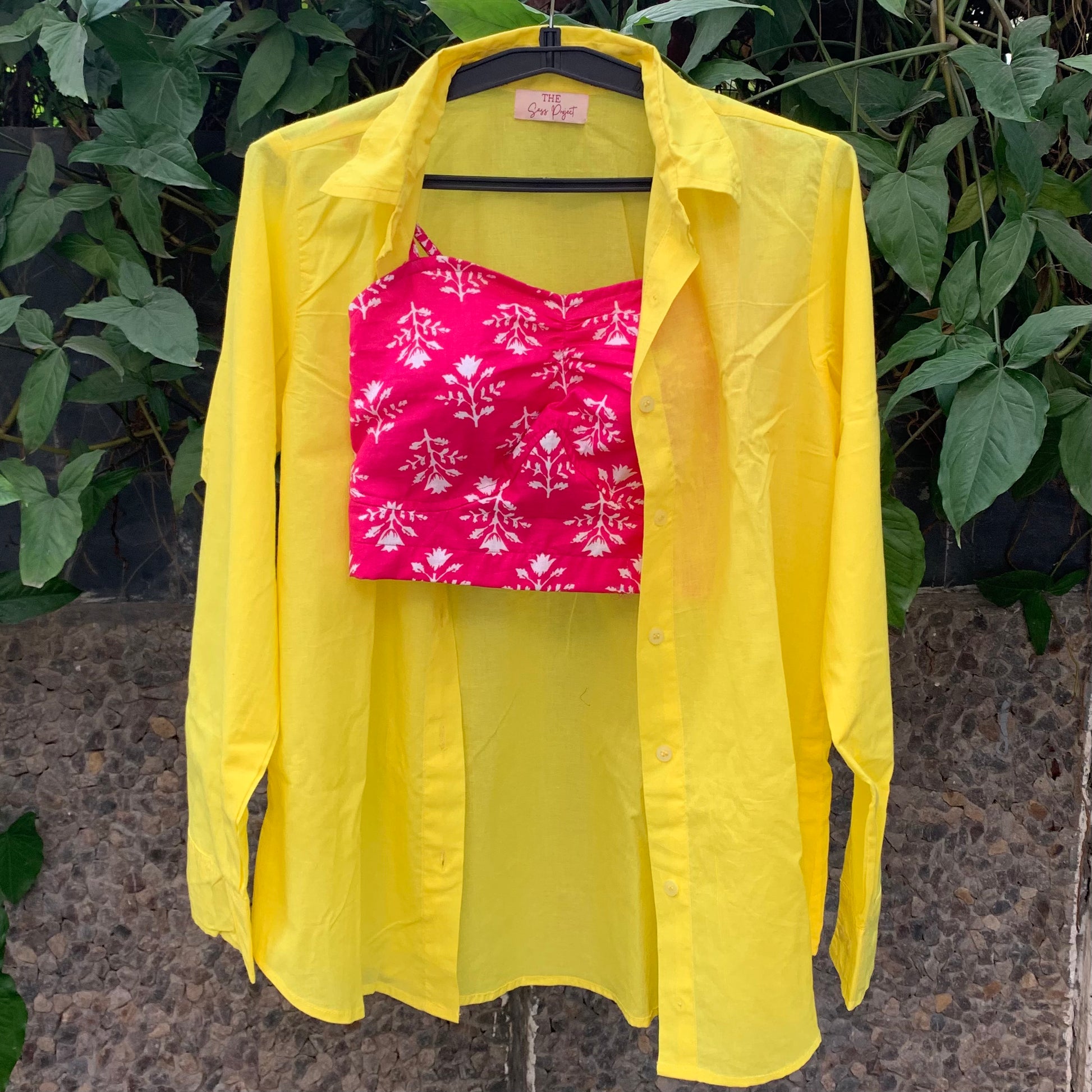 Buy 101 Combo Yellow Top & Shirt Set For Women