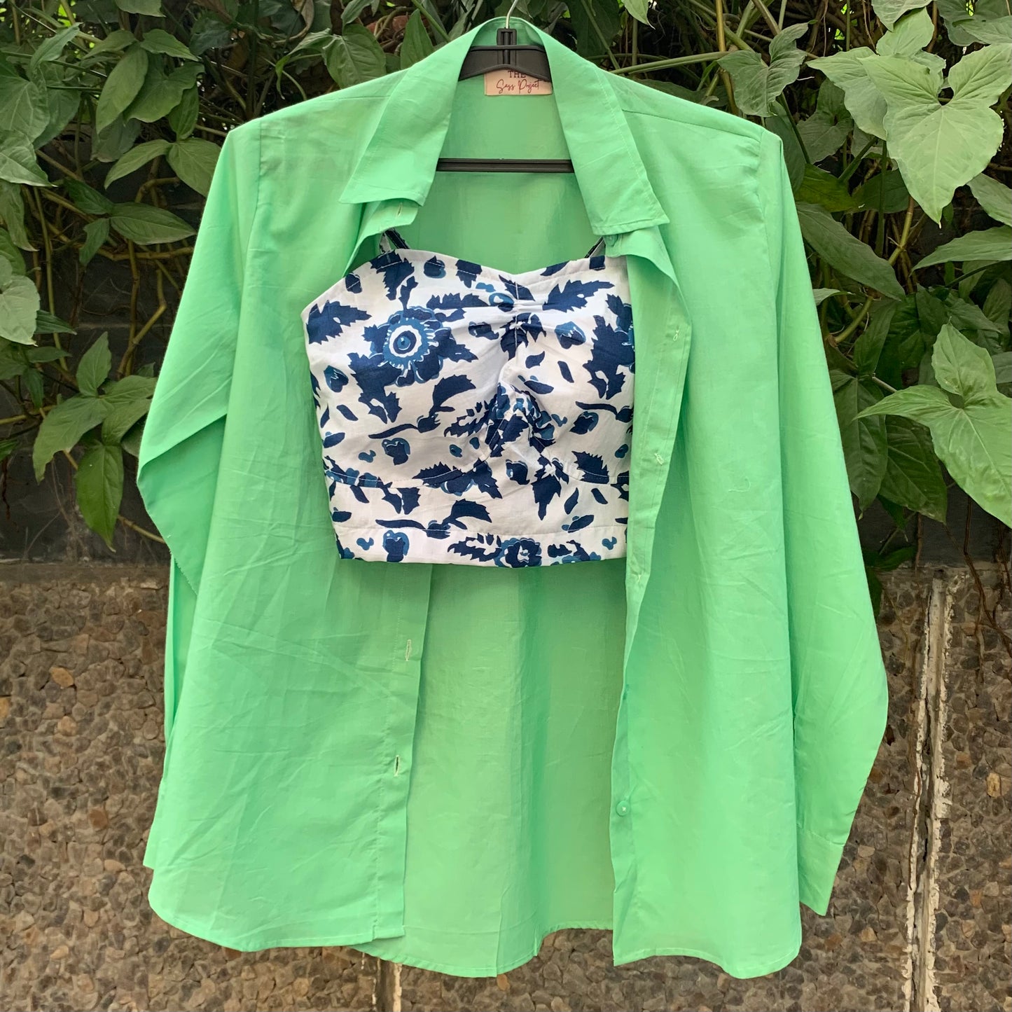 Buy 101 Combo Green Top & Shirt Set For Women