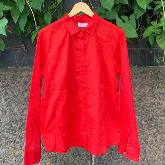 Buy Summer Tomato Red Shirt For Women Online