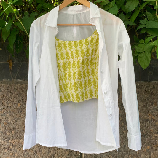 Buy Light Green Mango Top & Shirt Combo For Women