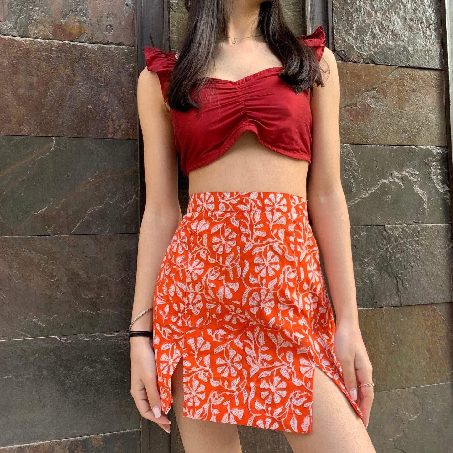 Evening Sunset Top & Skirt Set