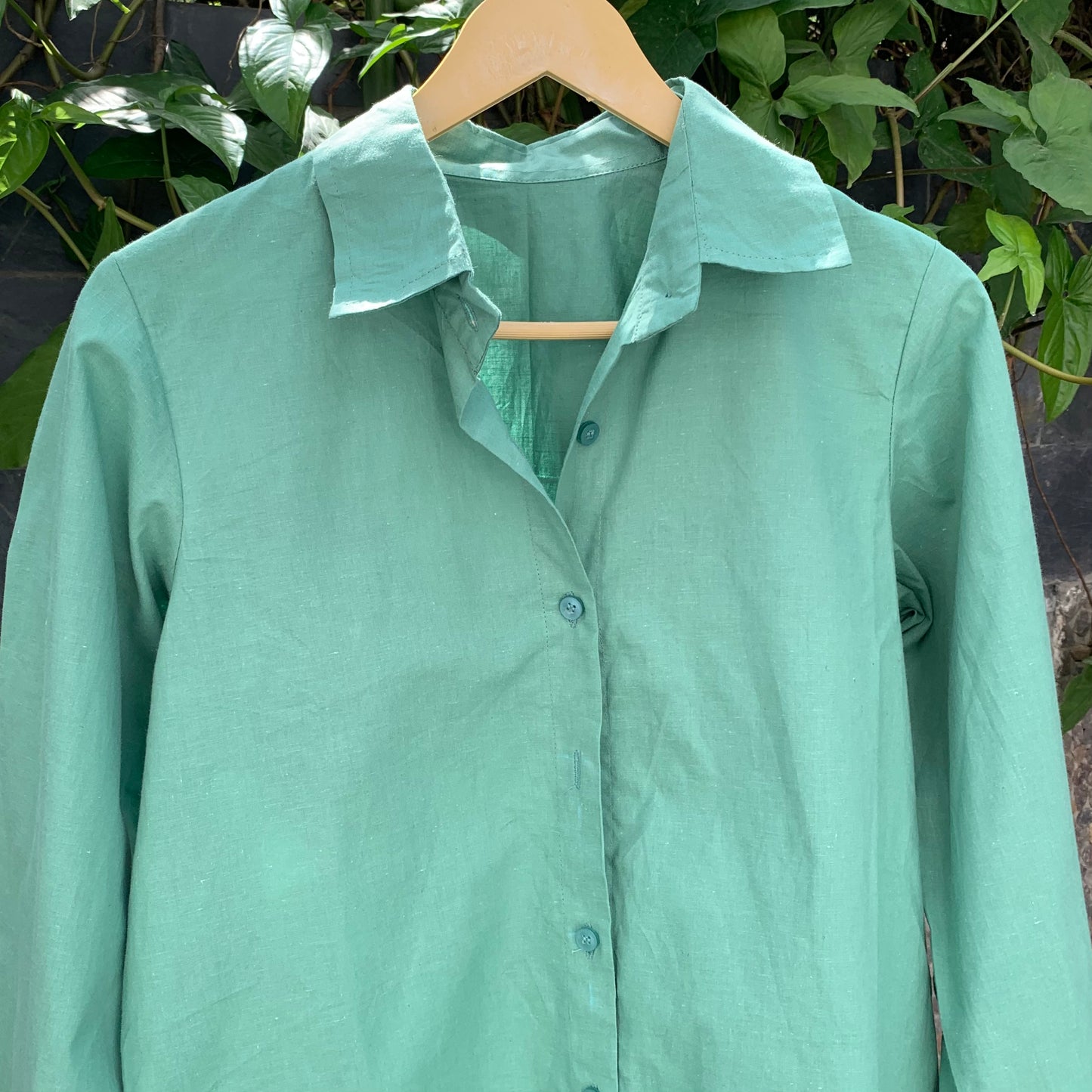 Teal Poplin Shirt