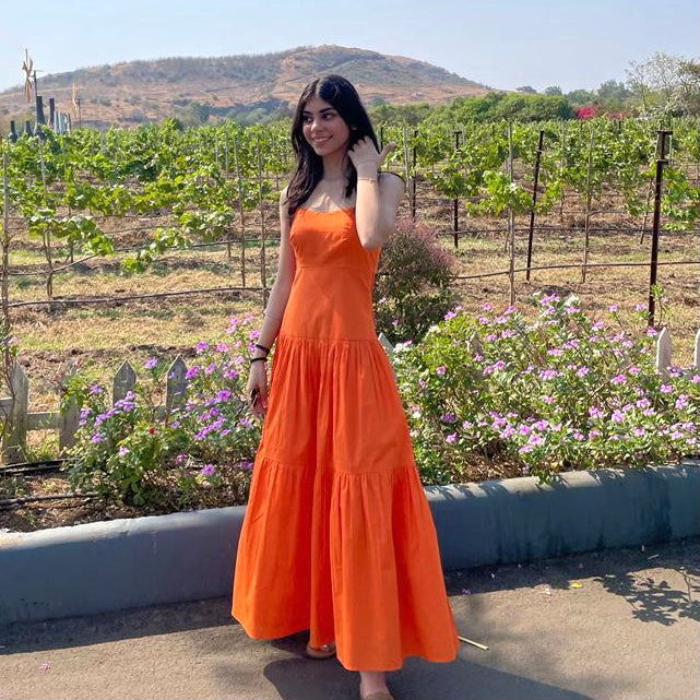 Orange Fields Dress