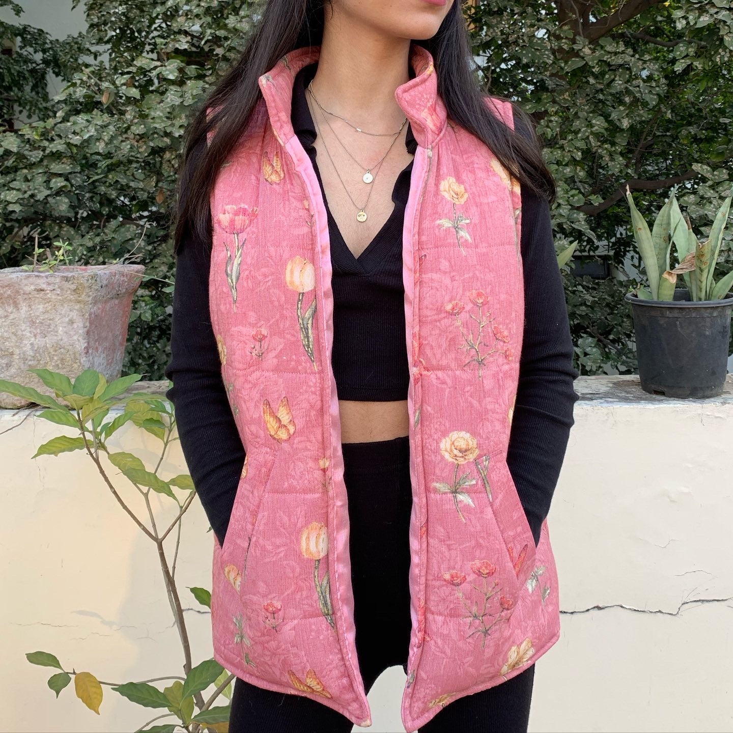 Floral Pink Puffer